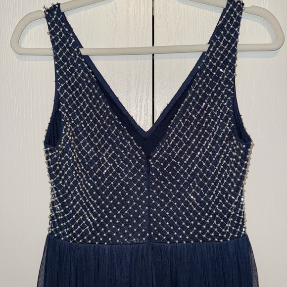 Adrianna Papell Long Mesh Embellished Gown - Picture 7 of 16